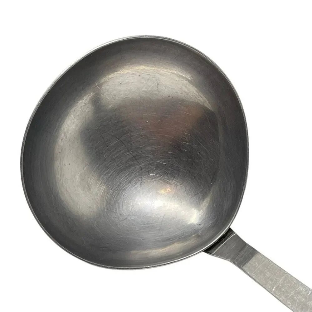 EKCO Ladle Stainless Steel and Nylon Vintage White Black Utensil
